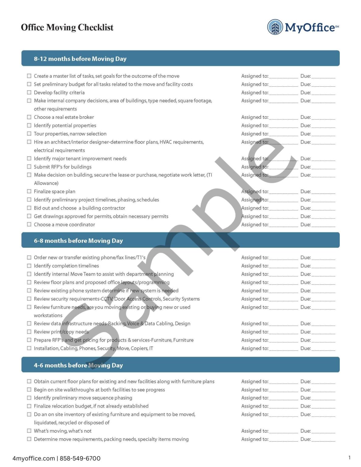 Office Relocation Checklist - Plan it Before Moving it - MyOffice